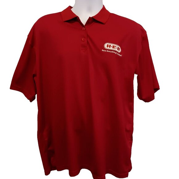 HEB Texas Grocery Store Employee Uniform Mens Extra Large Polo Work Shirt - Picture 8 of 8